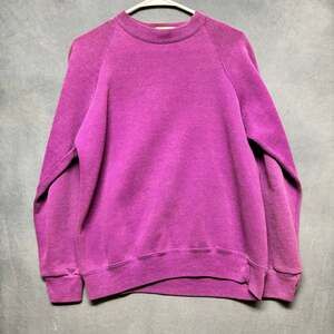 Vintage Cheetah by Mervyns Sweatshirt Womens L Purple USA Made 90s Crewneck
